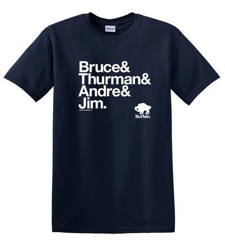BRUCE & THURMAN & ANDRE & JIM T-SHIRT – MadeinBuffalo